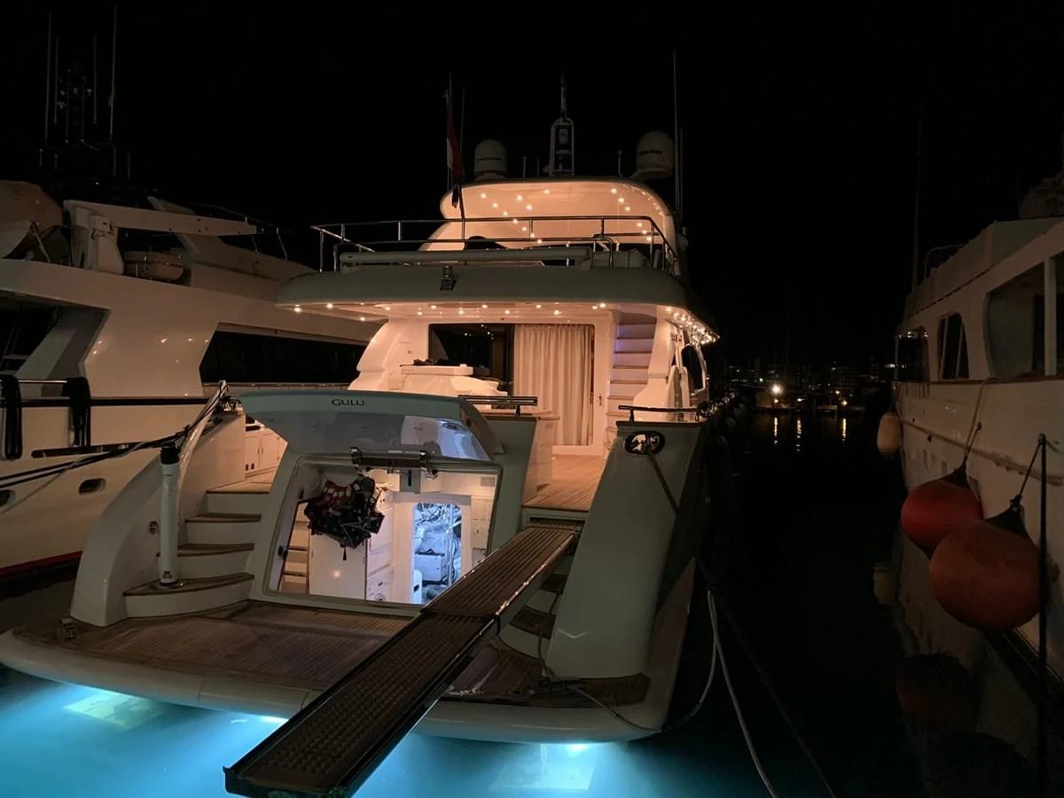 a model of a space ship aboard GULU Yacht for Sale