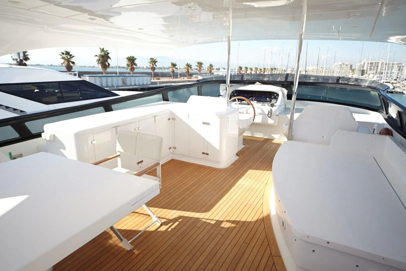 a boat on a deck aboard GULU Yacht for Sale