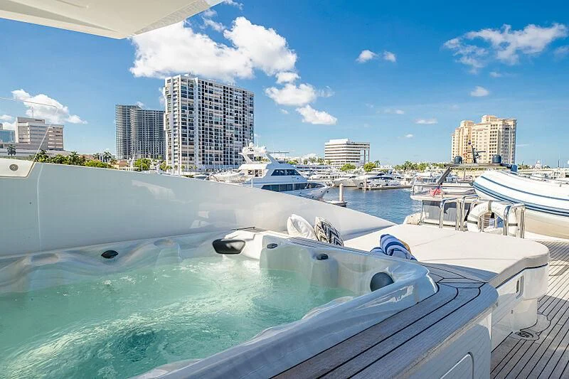 a group of boats in a harbor aboard ARIES Yacht for Sale