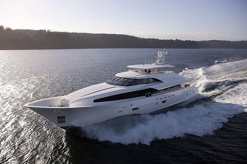 a yacht on the water aboard ARIES Yacht for Sale
