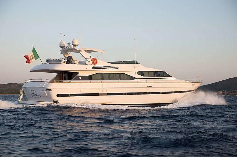 a boat on the water aboard PIERPAOLO IV Yacht for Sale