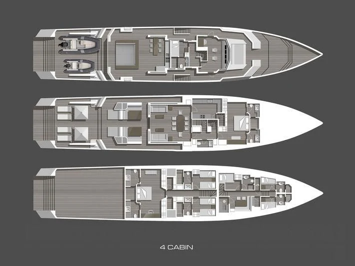 a computer with a black background aboard GREY Yacht for Sale