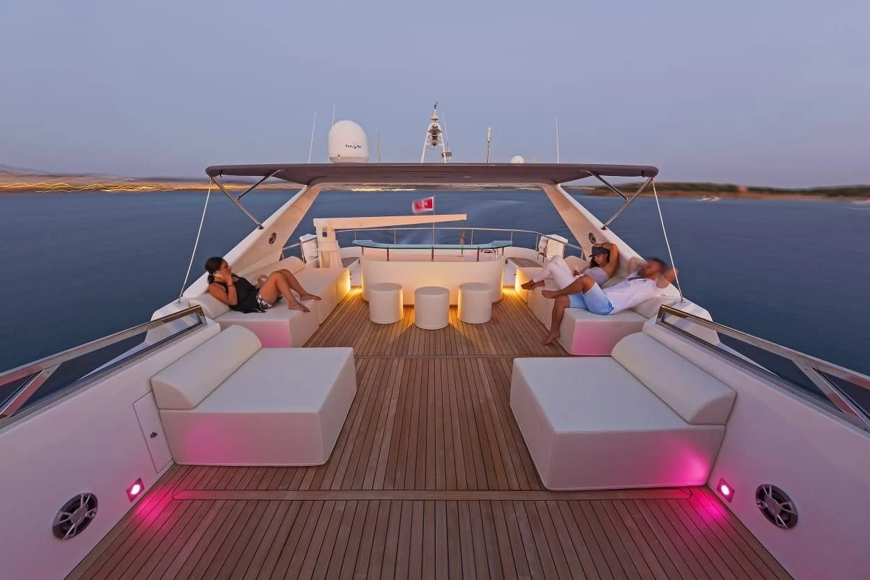 a boat on the water aboard MARACANA Yacht for Sale