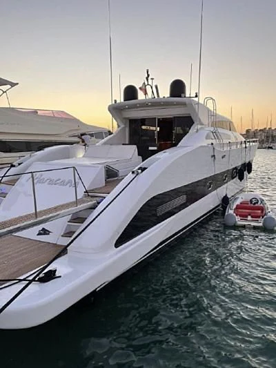 a boat in the water aboard MARACANA Yacht for Sale