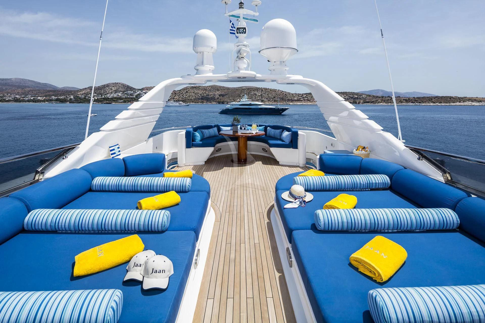 a boat on the water aboard JAAN Yacht for Sale