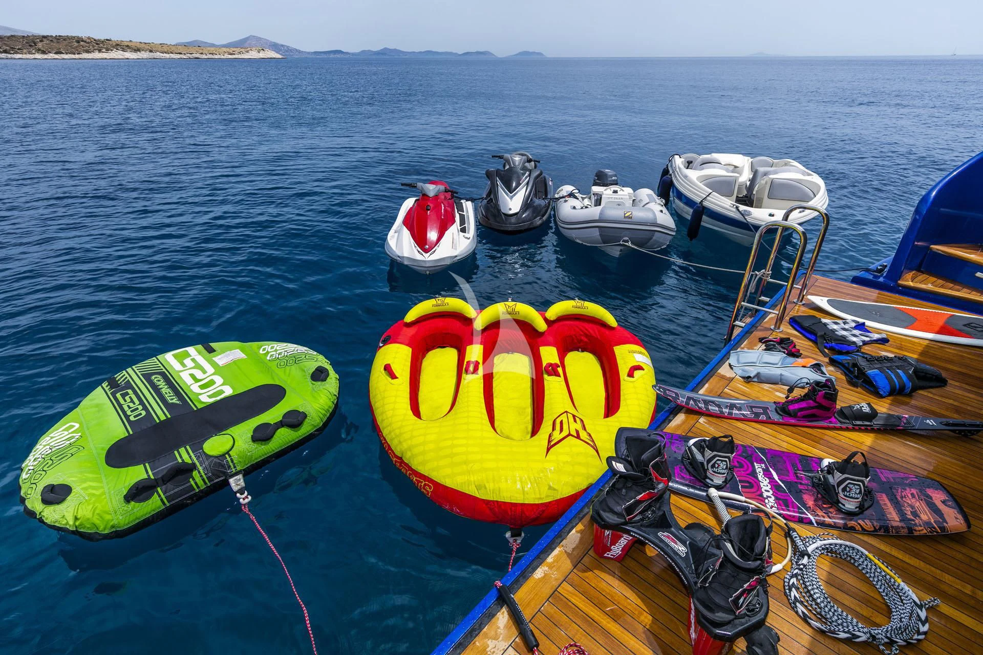 boats on the water aboard JAAN Yacht for Sale
