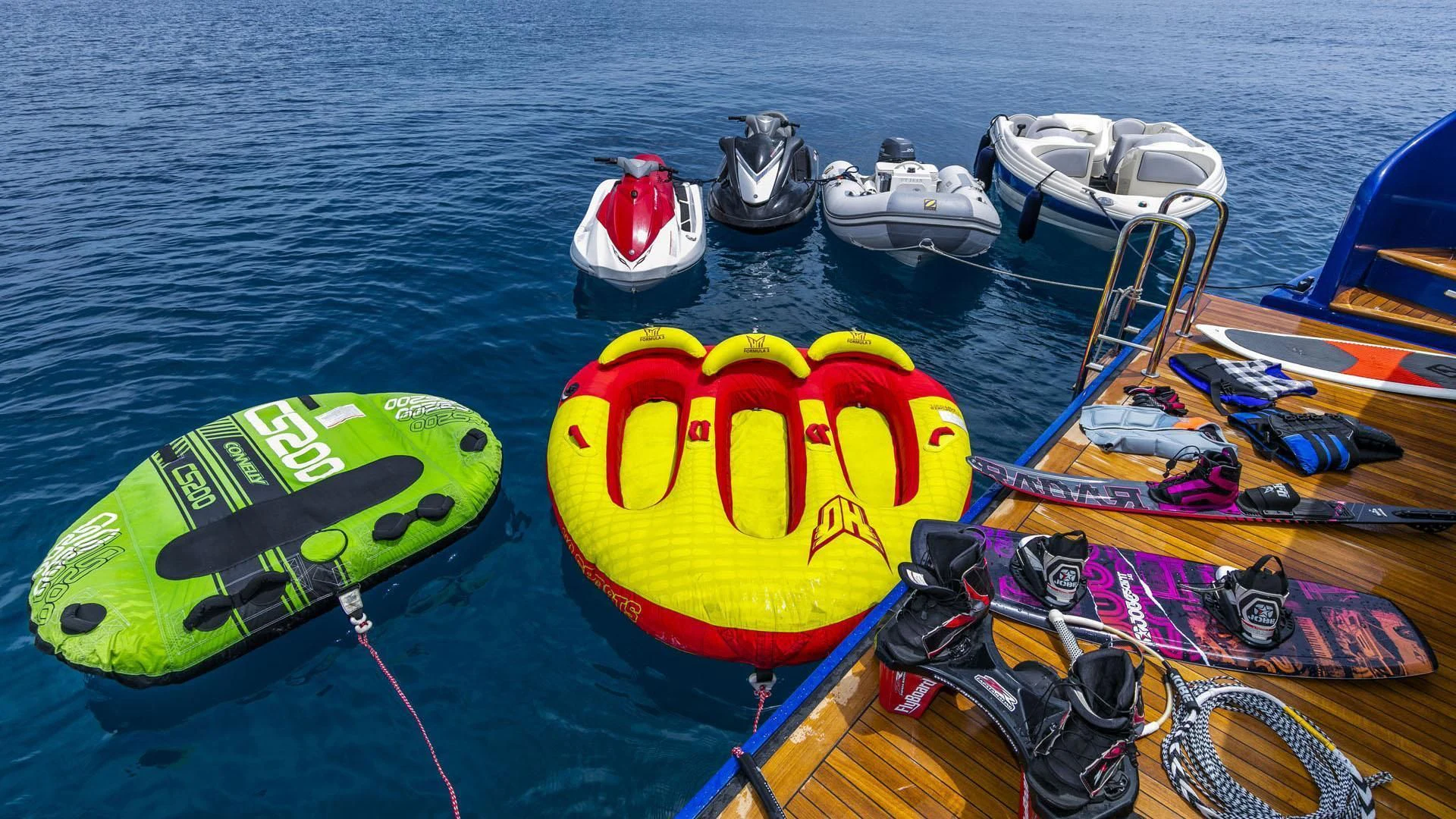 boats on the water aboard JAAN Yacht for Sale