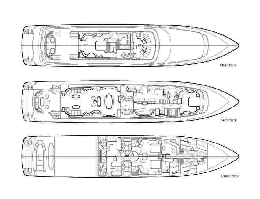 diagram, engineering drawing aboard JAAN Yacht for Sale