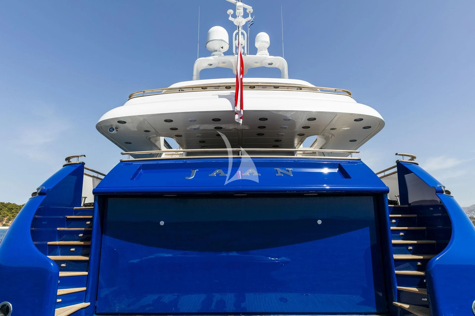 a boat on a boat aboard JAAN Yacht for Sale