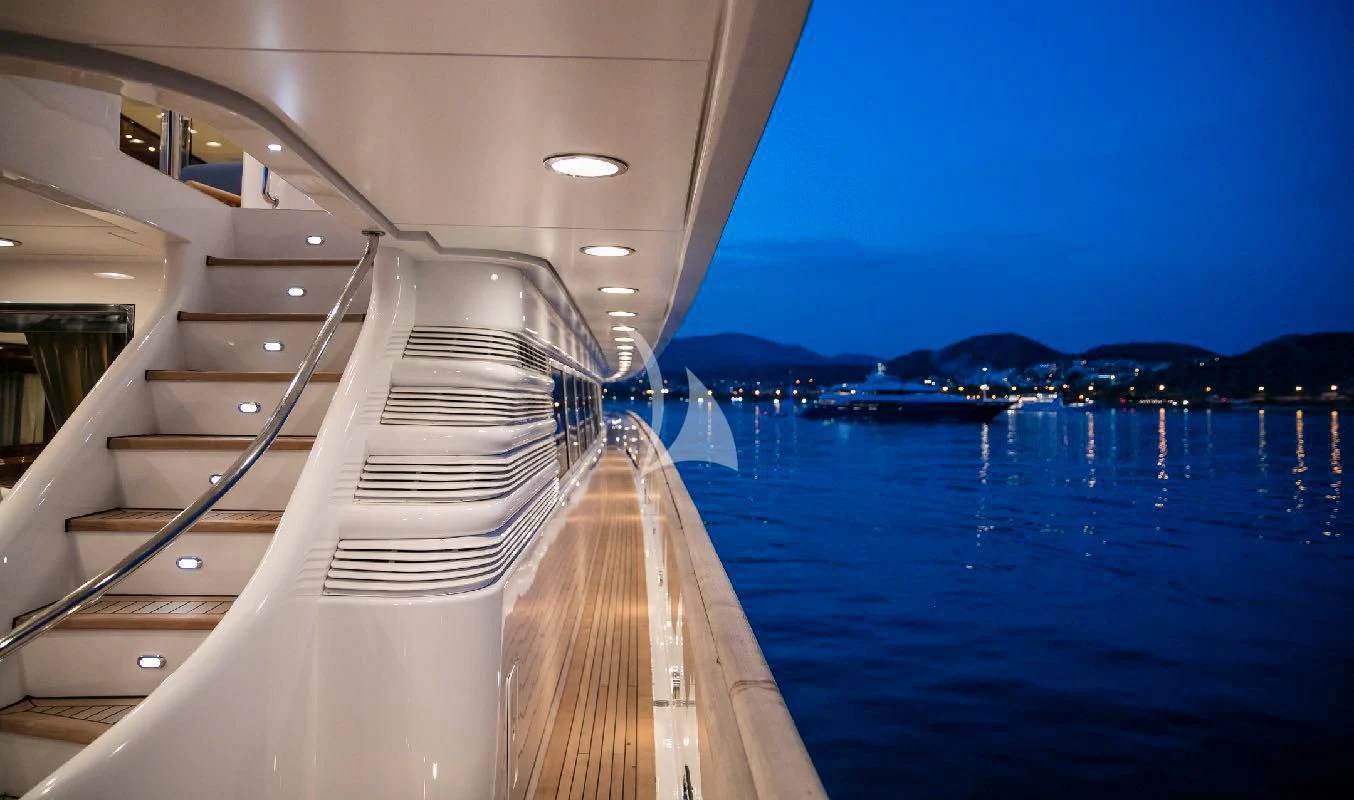 a boat on the water aboard JAAN Yacht for Sale