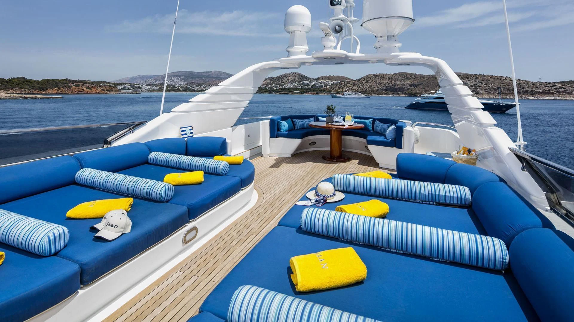 a boat on the water aboard JAAN Yacht for Sale