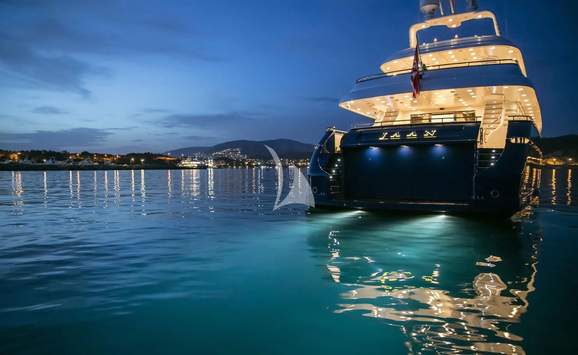 a boat on the water aboard JAAN Yacht for Sale