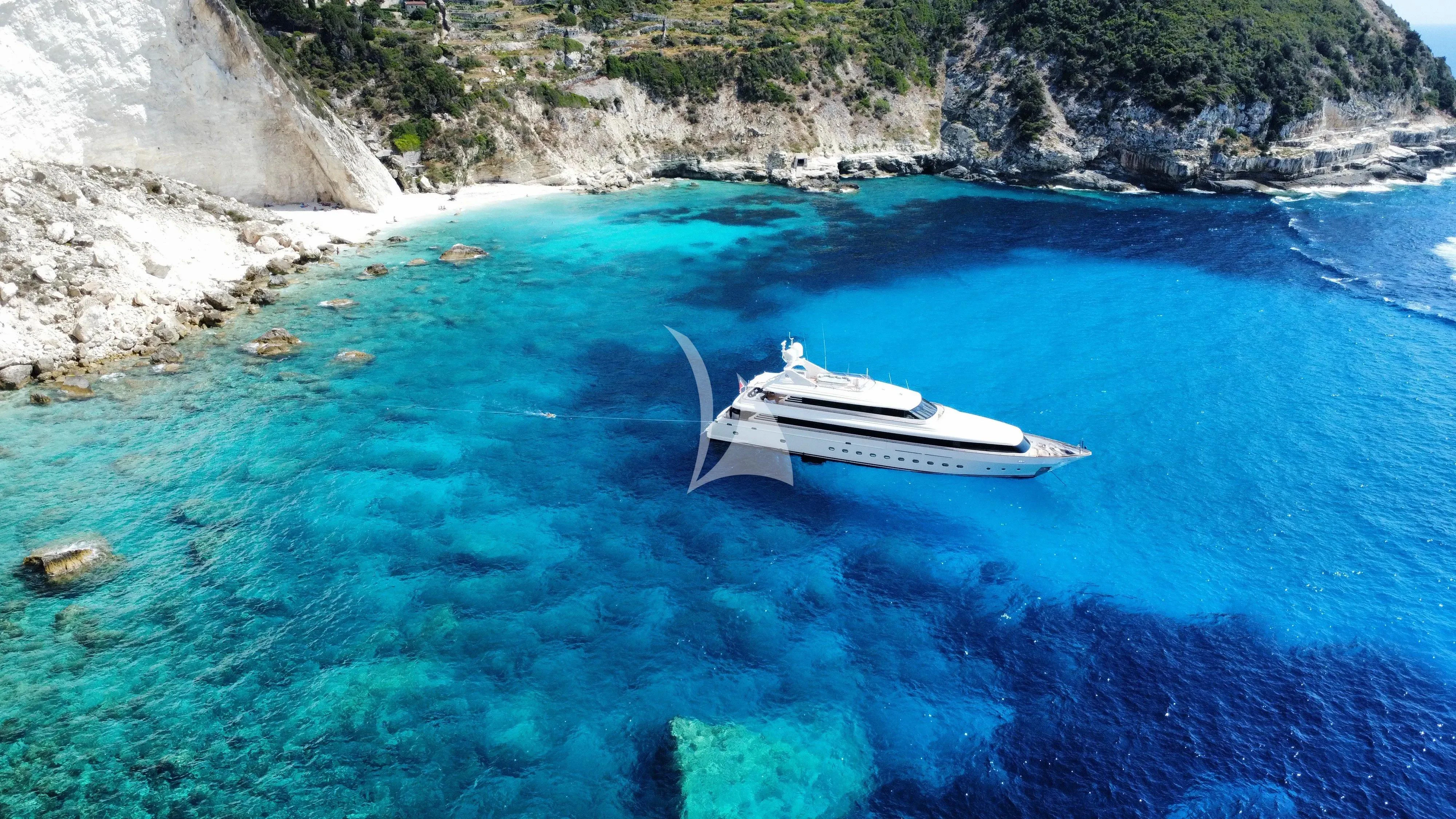 a boat on the water aboard JAAN Yacht for Sale