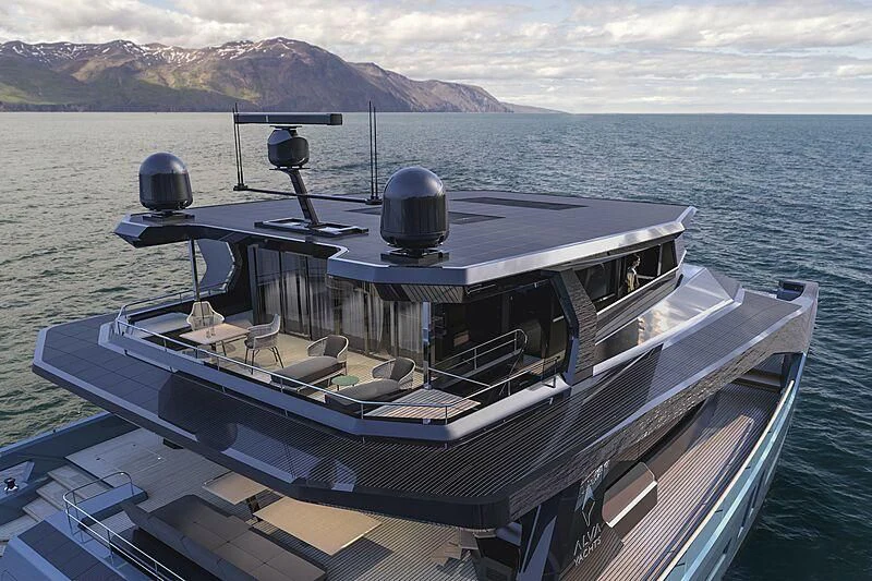 a boat on the water aboard AMANTIS 7 Yacht for Sale