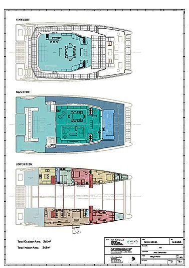 diagram, schematic aboard AMANTIS 7 Yacht for Sale