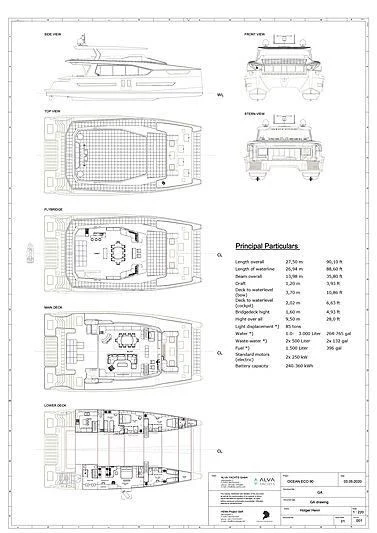 diagram aboard AMANTIS 7 Yacht for Sale