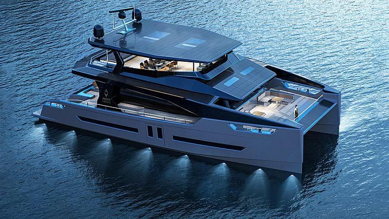 a boat on the water aboard AMANTIS 7 Yacht for Sale