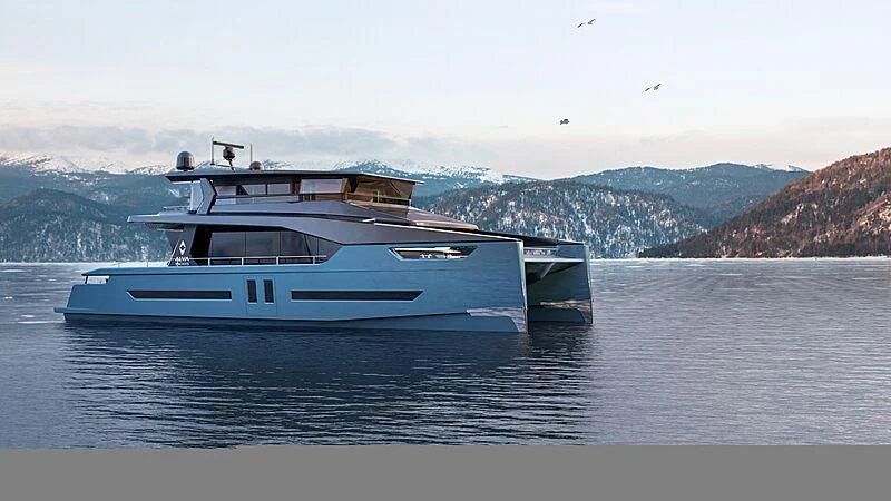 a boat on the water aboard AMANTIS 7 Yacht for Sale