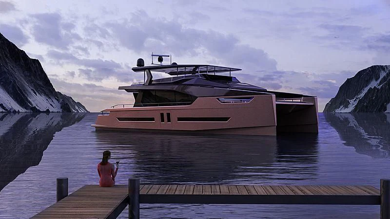 a boat in the water aboard AMANTIS 7 Yacht for Sale