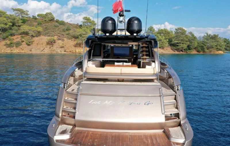 a boat on the water aboard LET MY PEOPLE GO Yacht for Sale