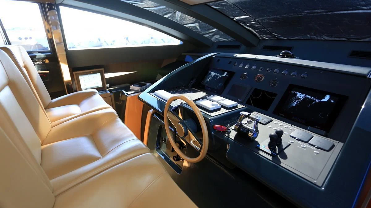 the inside of a car aboard LET MY PEOPLE GO Yacht for Sale