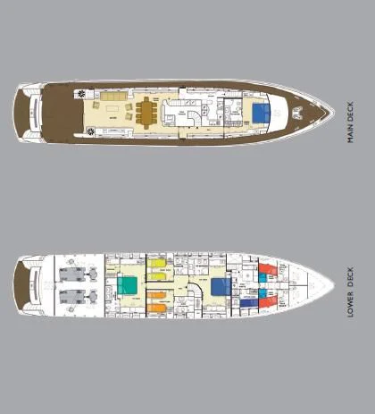 engineering drawing aboard SANSARA Yacht for Sale