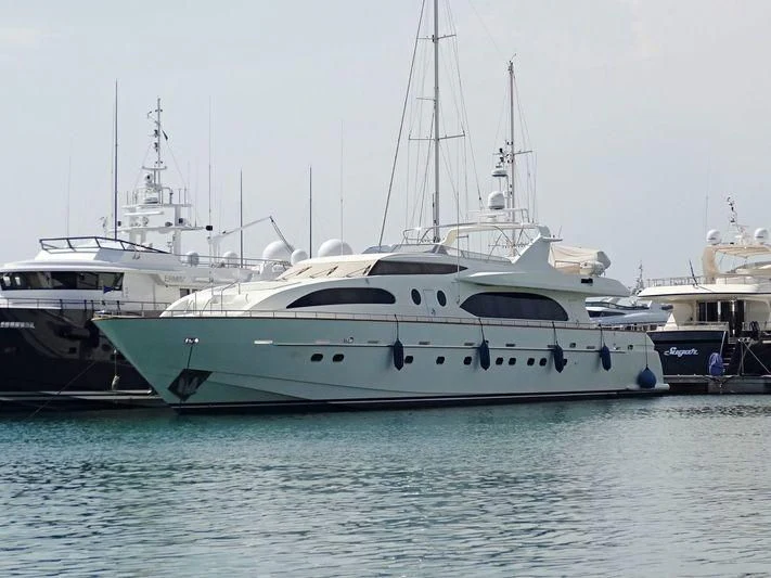 a group of boats in the water aboard SANSARA Yacht for Sale