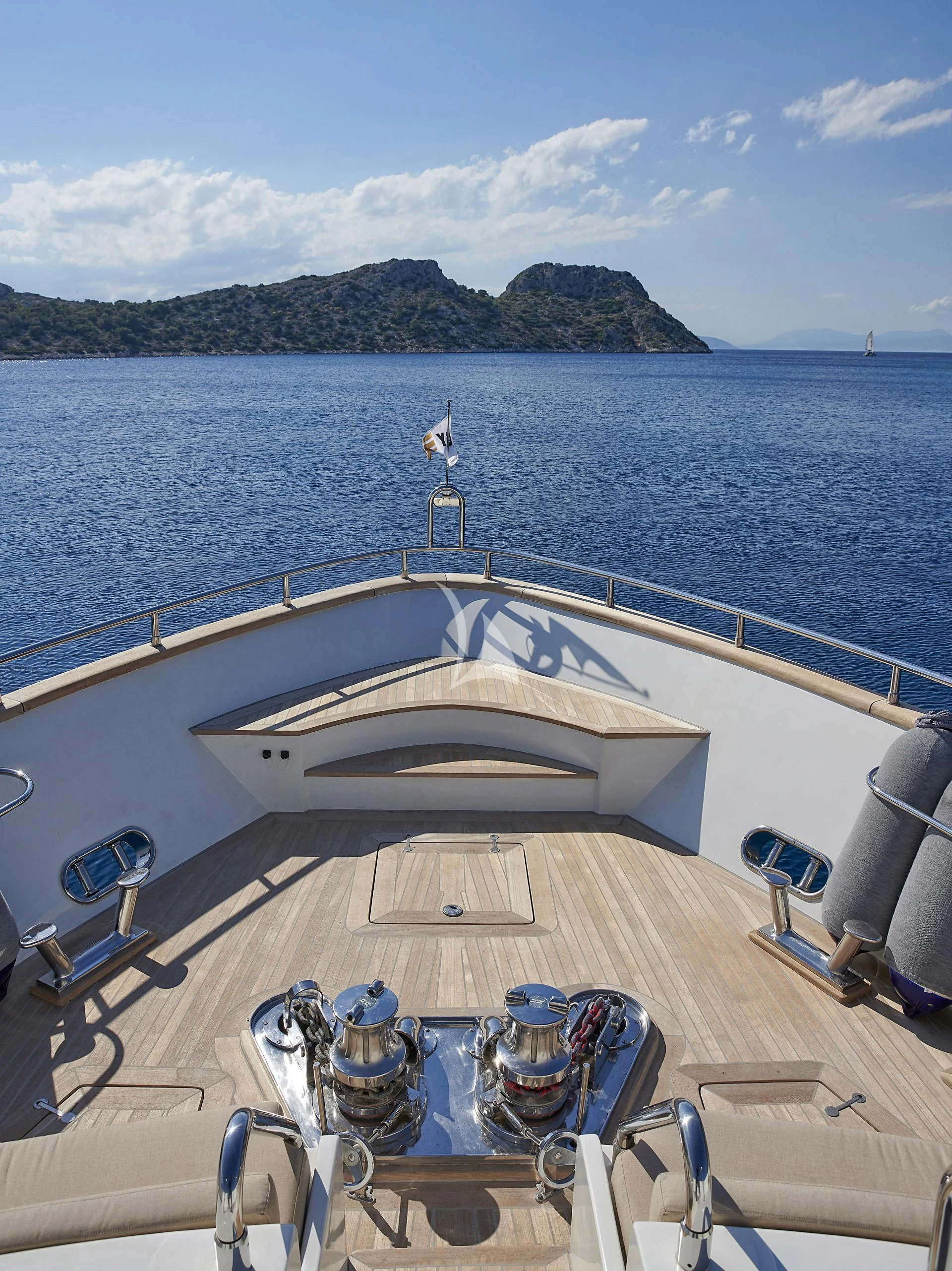 a boat on the water aboard SANSARA Yacht for Sale