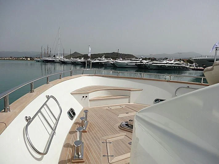 a deck of a boat aboard SANSARA Yacht for Sale