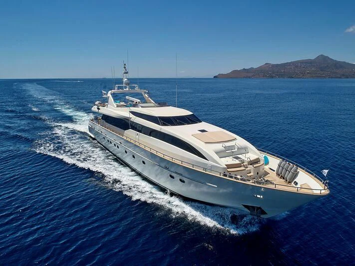 a boat on the water aboard SANSARA Yacht for Sale