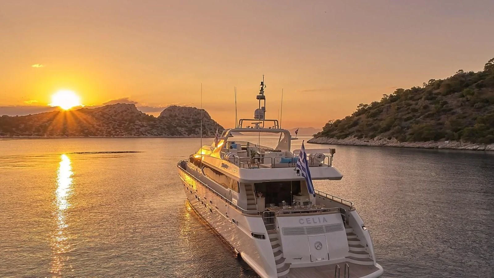 a boat in the water aboard SANSARA Yacht for Sale