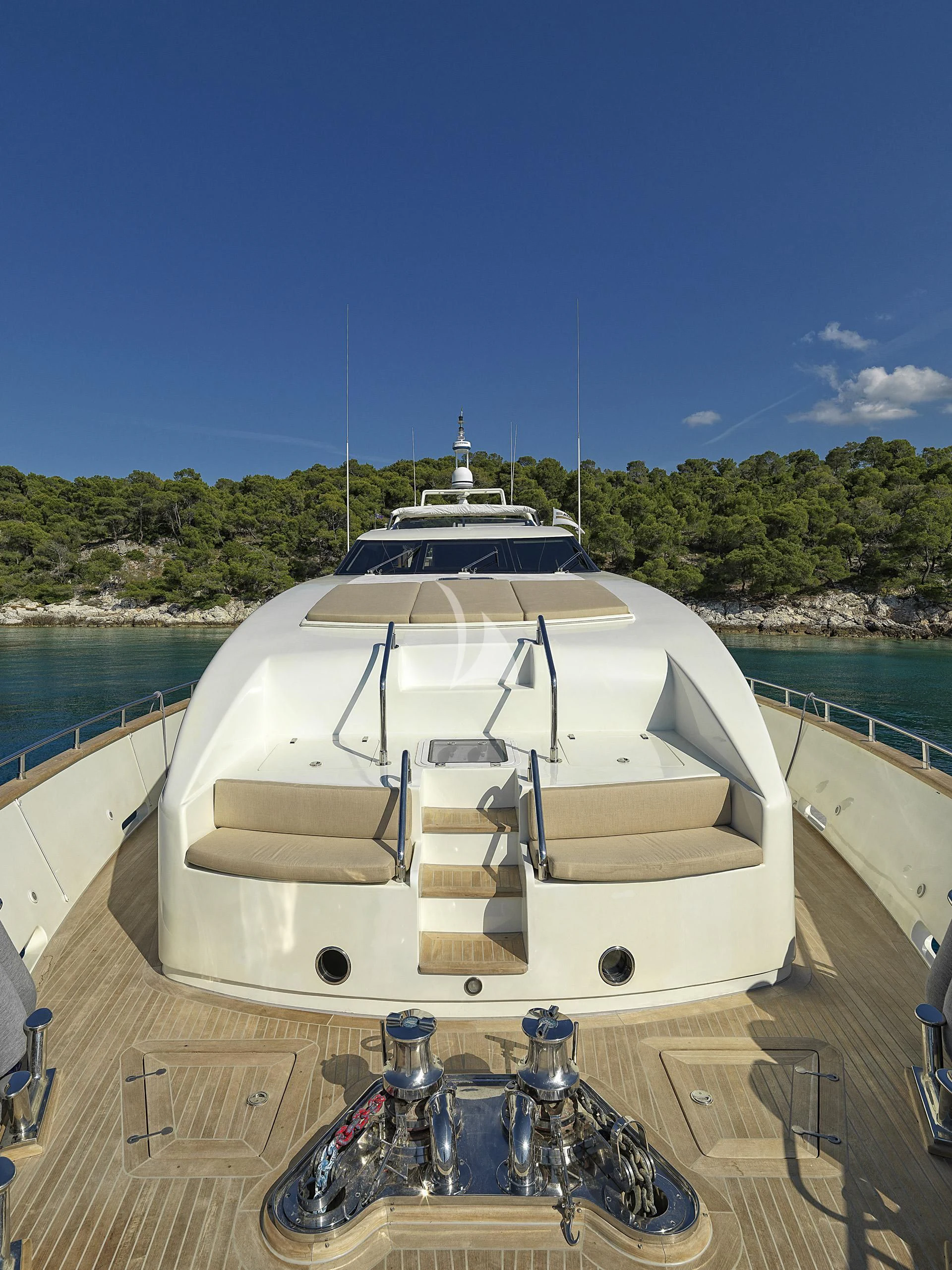 a boat on a body of water aboard SANSARA Yacht for Sale