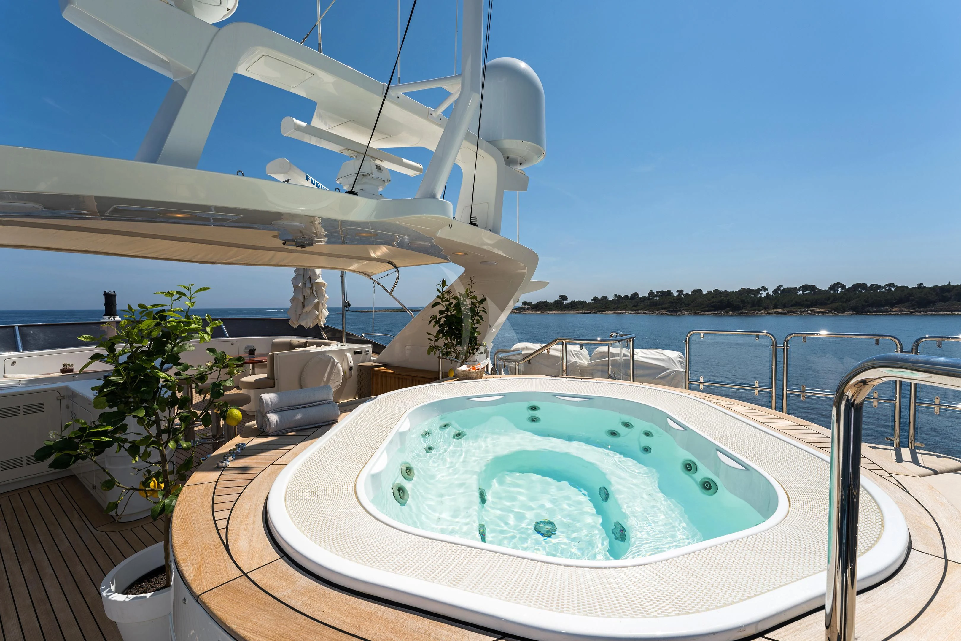 a pool on a deck aboard MI AMORE JULIA Yacht for Sale