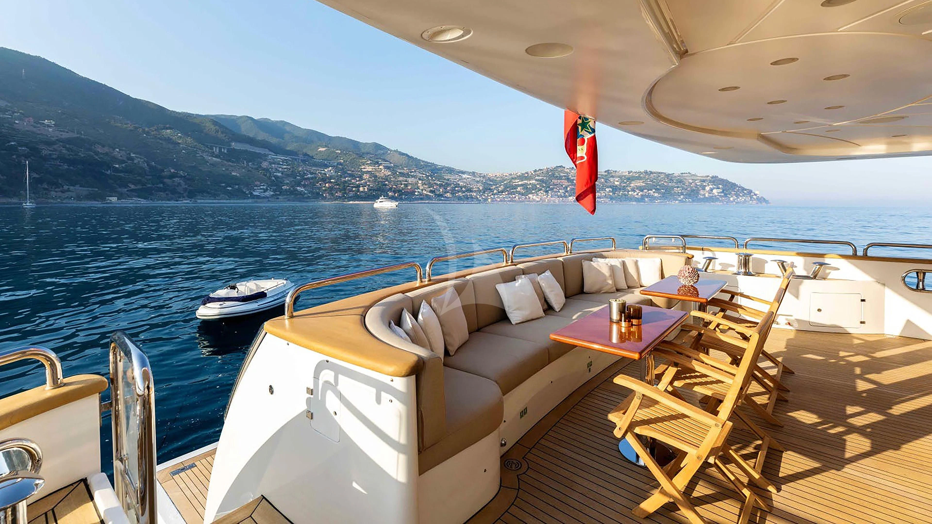 a boat on the water aboard MI AMORE JULIA Yacht for Sale