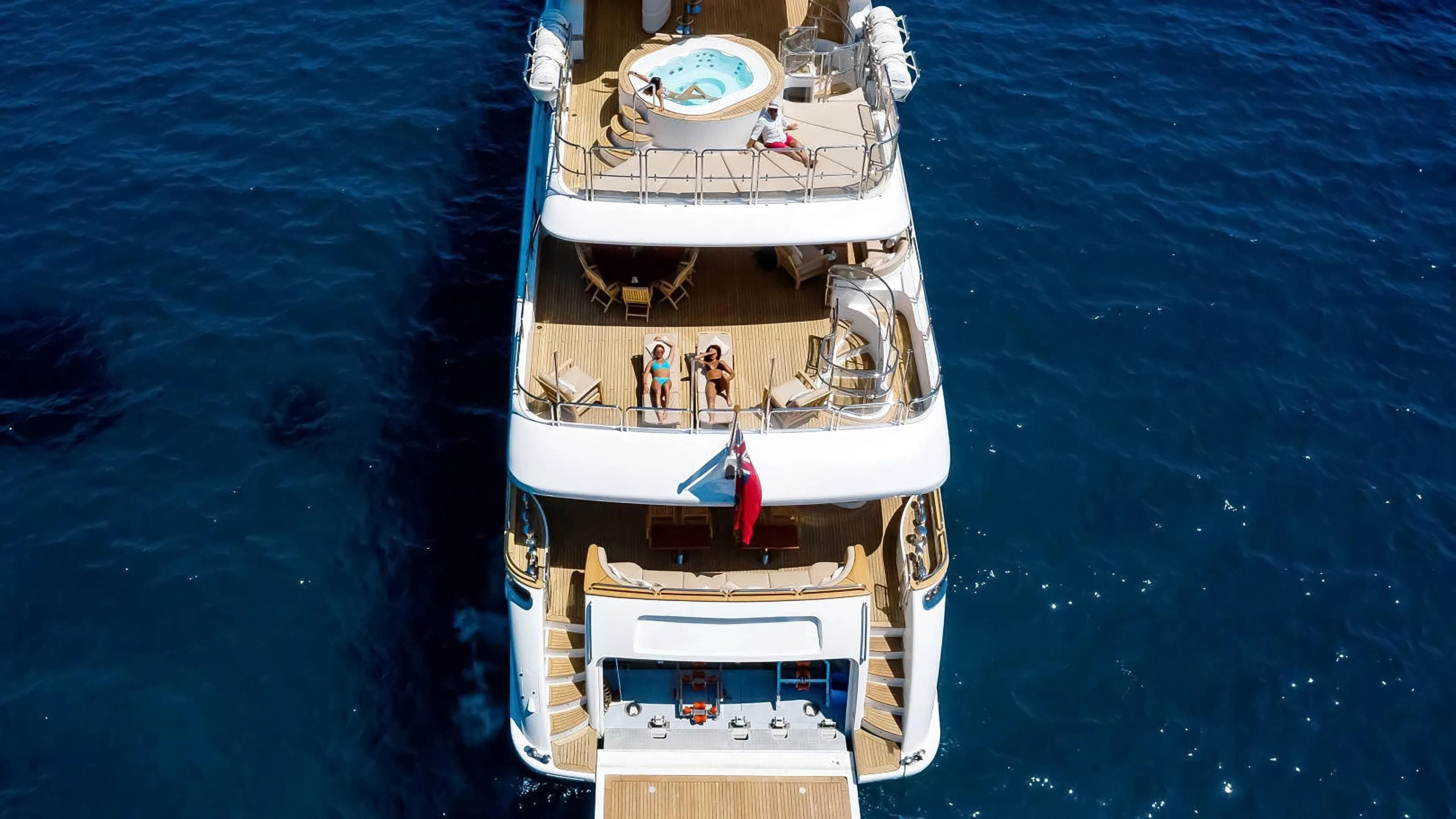 a boat on the water aboard MI AMORE JULIA Yacht for Sale
