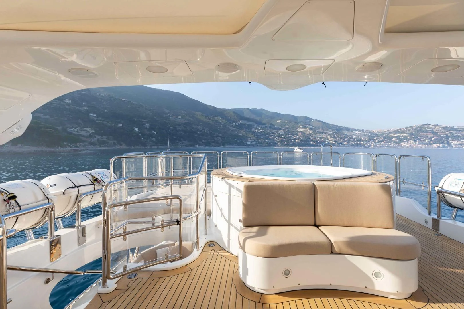 a boat on a deck aboard MI AMORE JULIA Yacht for Sale