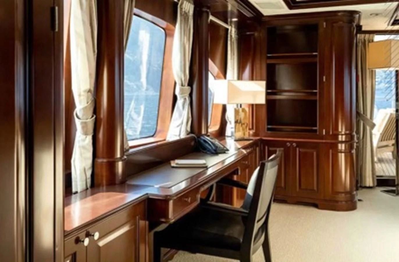a desk in a room aboard MI AMORE JULIA Yacht for Sale