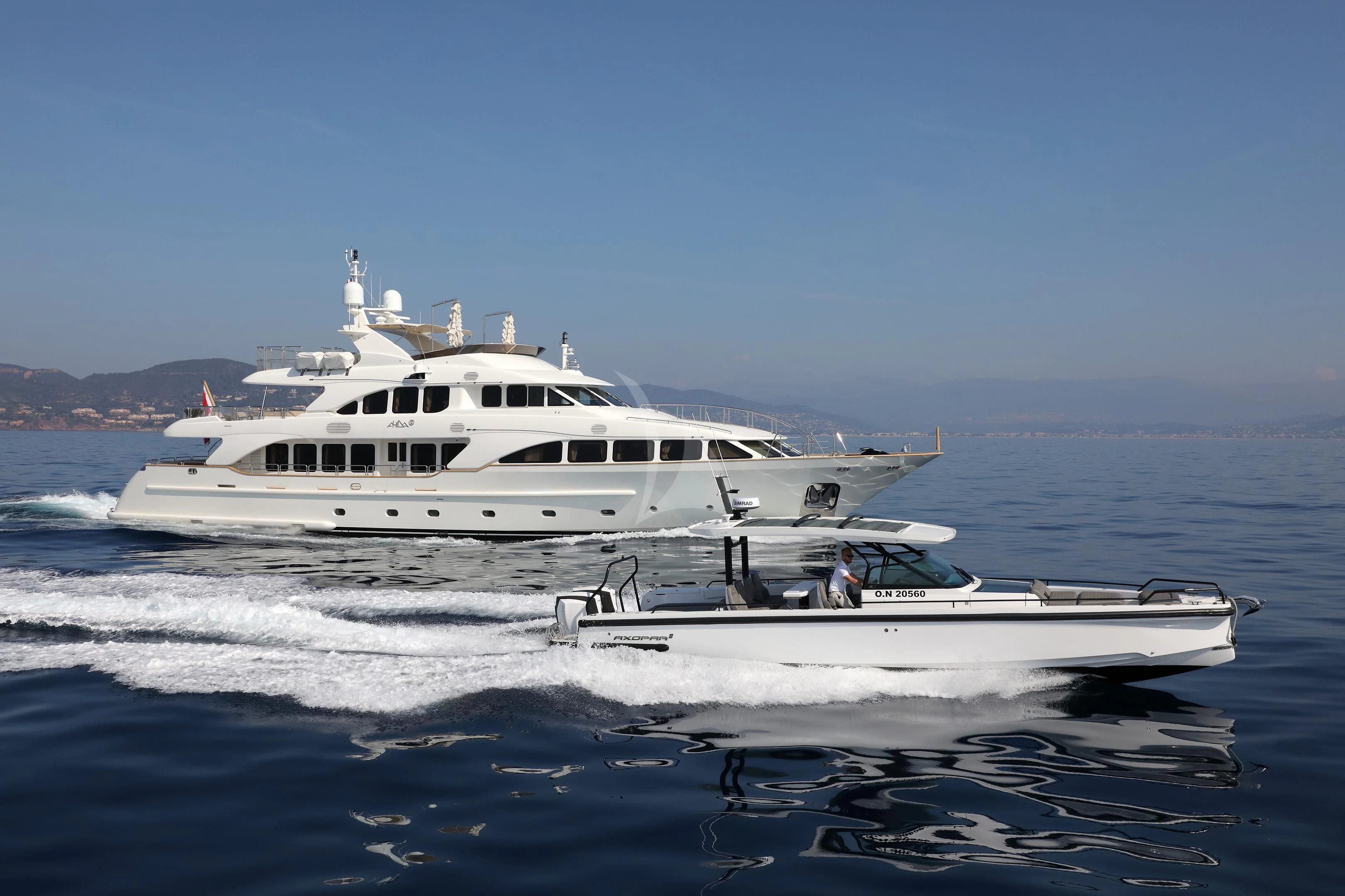 a boat on the water aboard MI AMORE JULIA Yacht for Sale