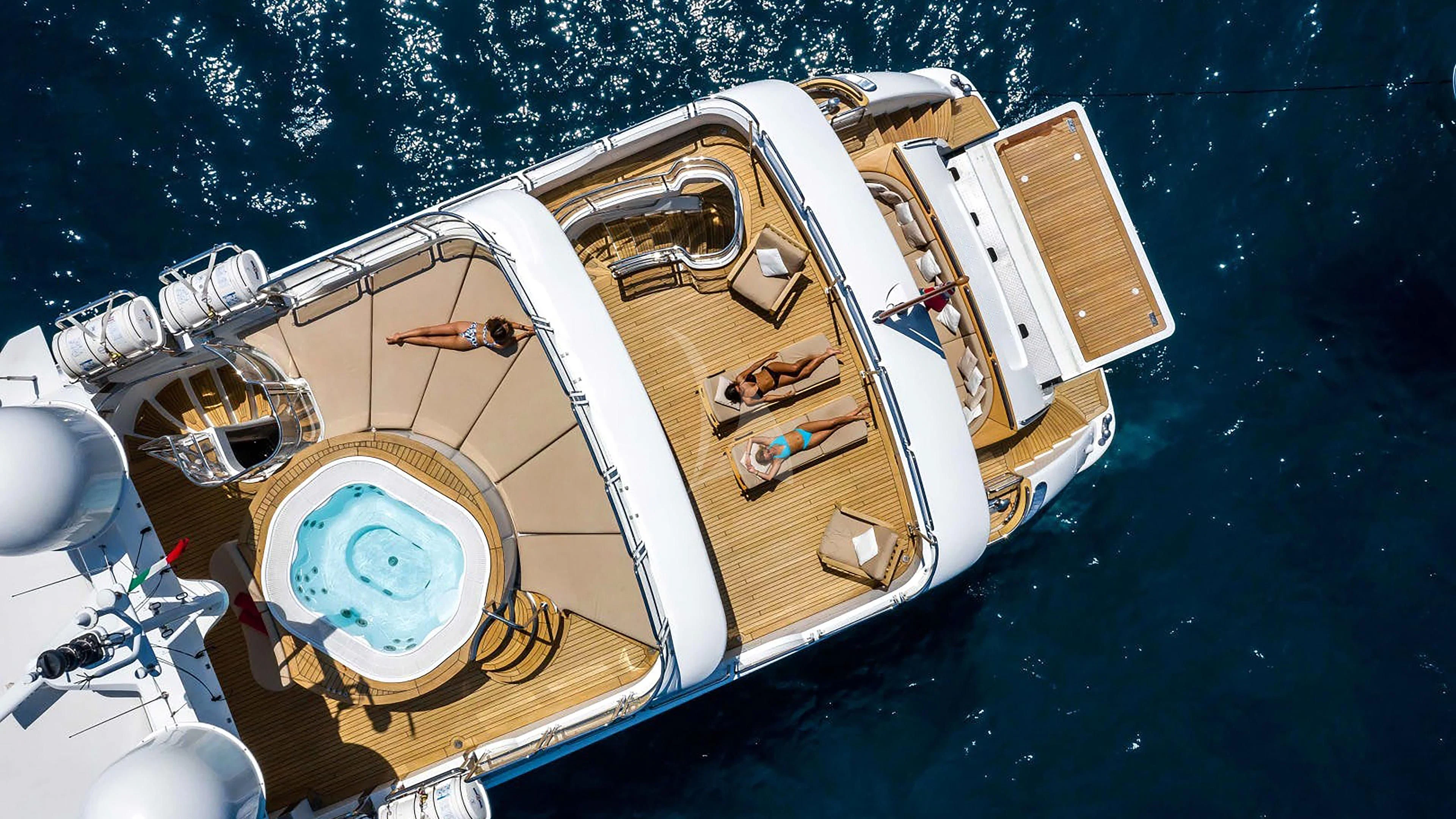 a satellite in space aboard MI AMORE JULIA Yacht for Sale