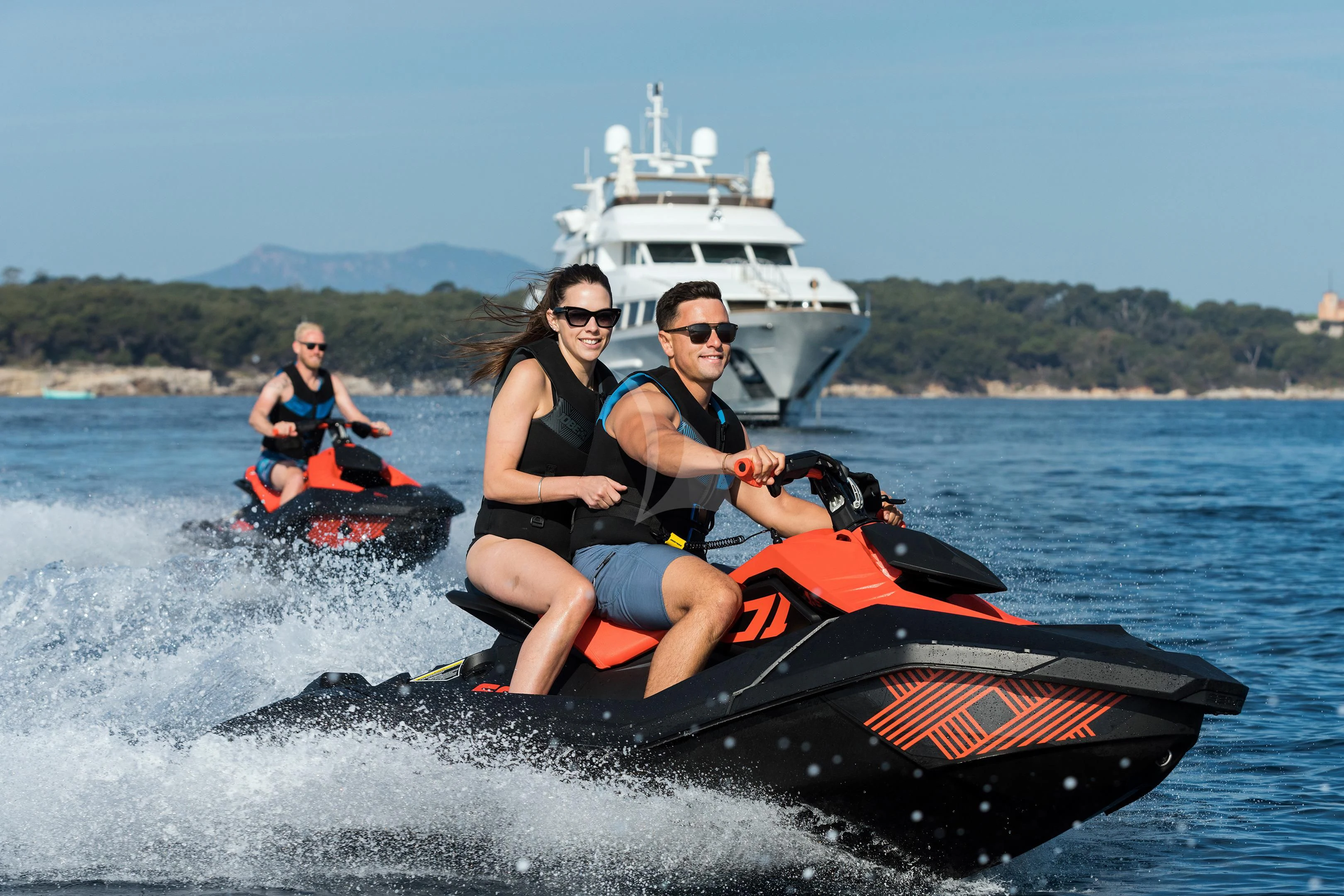 a group of people on a boat aboard MI AMORE JULIA Yacht for Sale