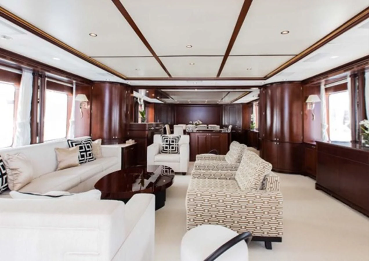 a room with a couch and a table aboard MI AMORE JULIA Yacht for Sale