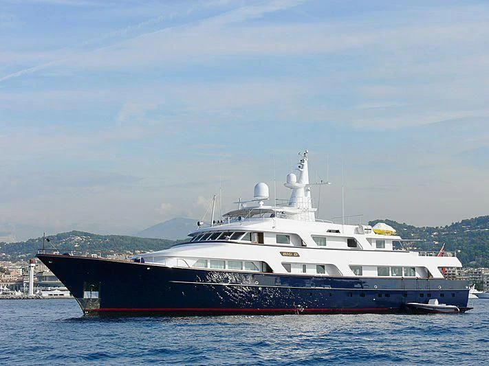 a large boat in the water aboard LADY ROSE Yacht for Sale