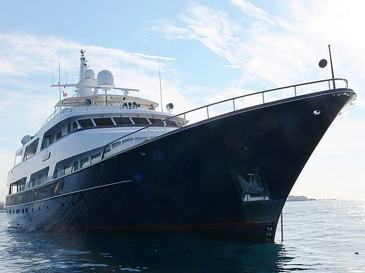 a large ship in the water aboard LADY ROSE Yacht for Sale
