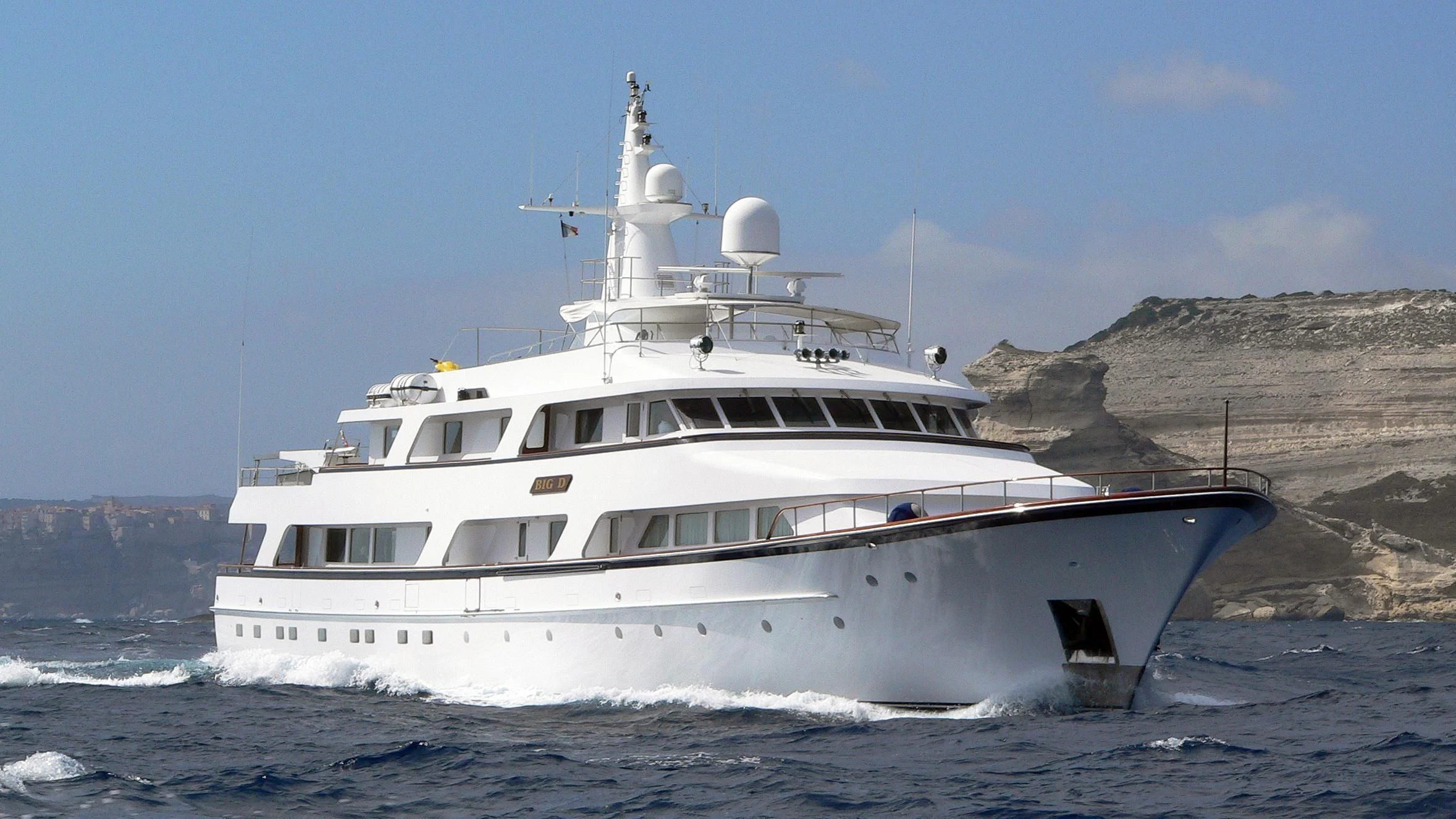 a white yacht on the water aboard LADY ROSE Yacht for Sale