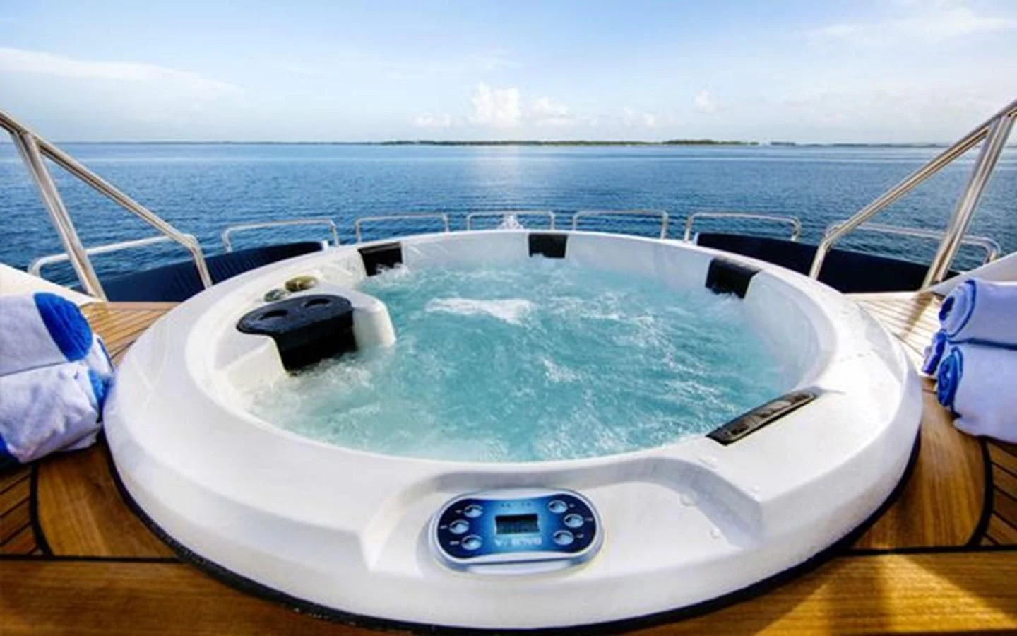 a pool on a boat aboard ISLAND HEIRESS Yacht for Charter