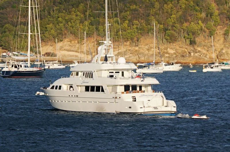 a boat in the water aboard ISLAND HEIRESS Yacht for Charter