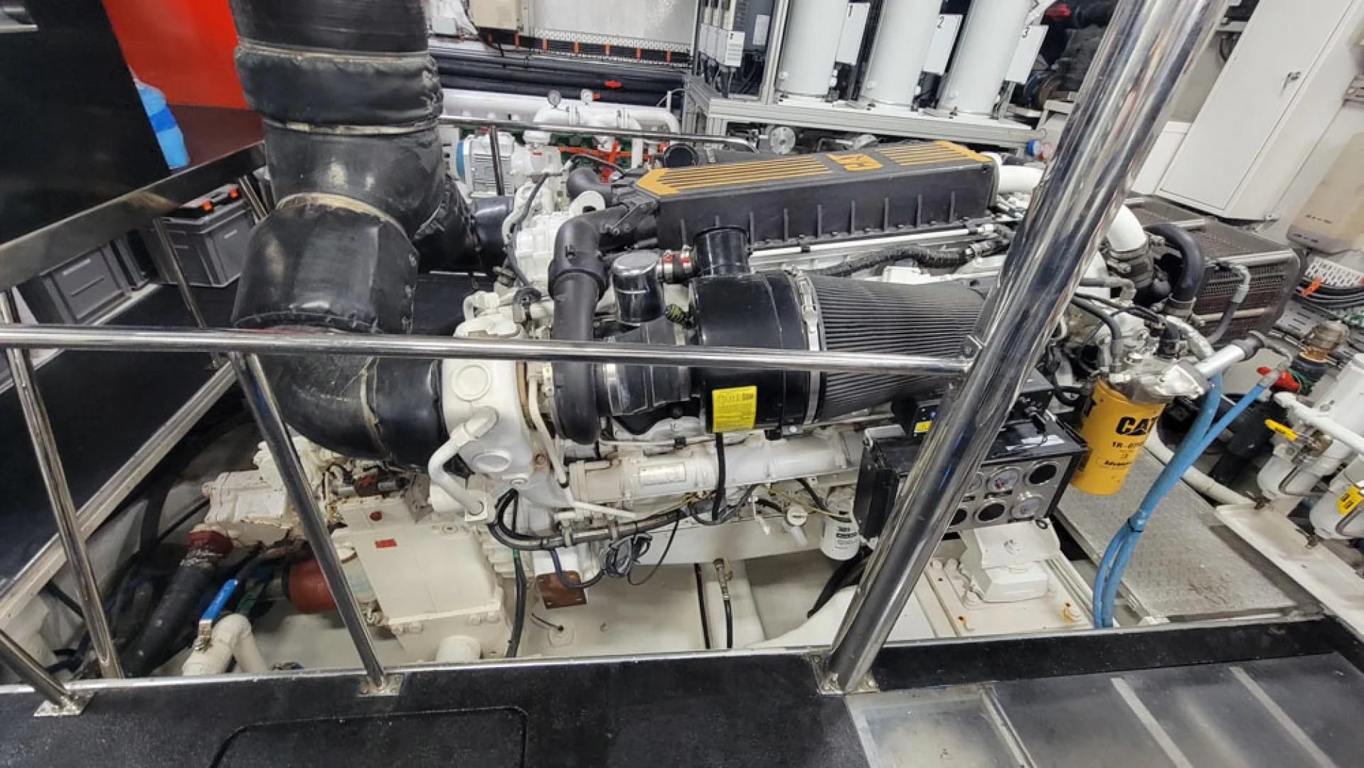 a machine with a large metal cylinder aboard ISLAND HEIRESS Yacht for Charter