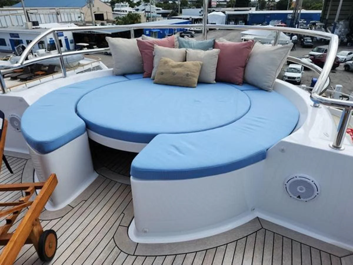 a pool on a deck aboard ISLAND HEIRESS Yacht for Charter