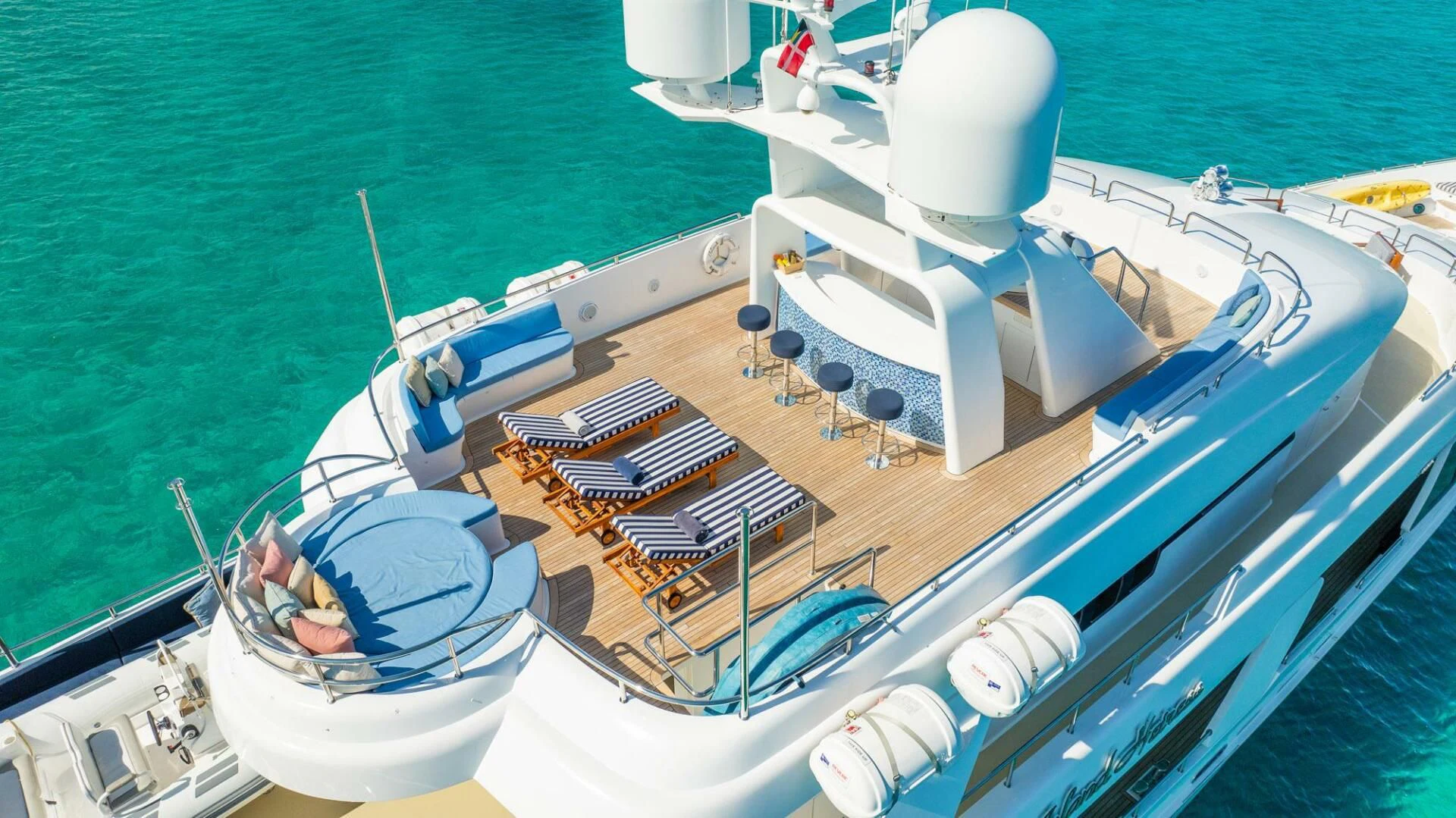 a boat on the water aboard ISLAND HEIRESS Yacht for Charter