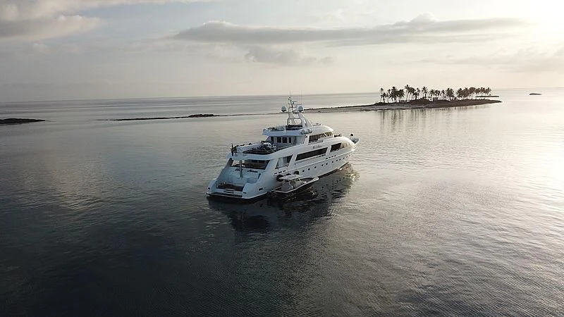 a boat in the water aboard ISLAND HEIRESS Yacht for Charter